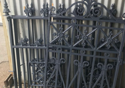 Heritage iron fence which has been sand basted and powder coated